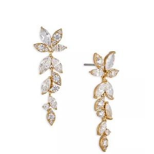 Nadri Wren Gold Cluster Earrings